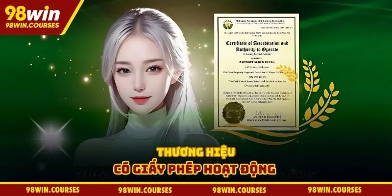 Thương hiệu có giấy phép hoạt động 