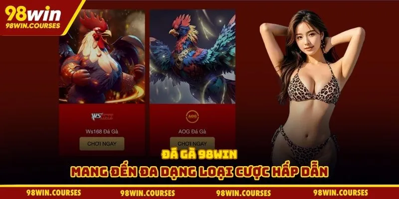 Đá gà 98WIN mang đến đa dạng loại cược hấp dẫn