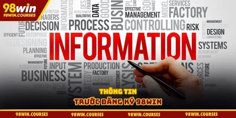 Đăng ký 98WIN yêu cầu điền thông tin theo mẫu