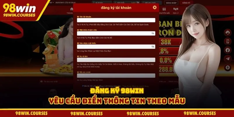 Thông tin trước đăng ký 98WIN