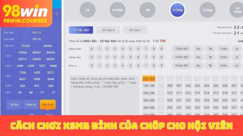 Cách chơi XSMB đỉnh của chóp cho hội viên