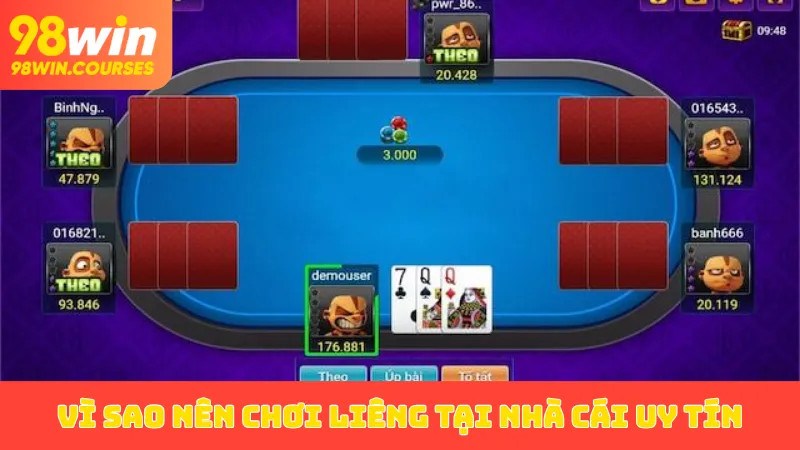 Vì sao nên chơi Liêng tại nhà cái uy tín